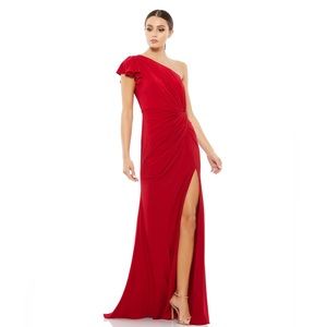 MacDuggal one shoulder gown